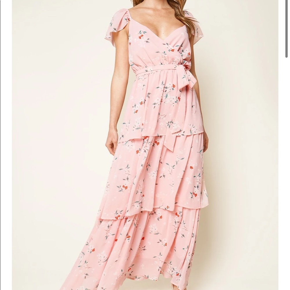 Daydreamer Floral Print Ruffled Tier Maxi Dress